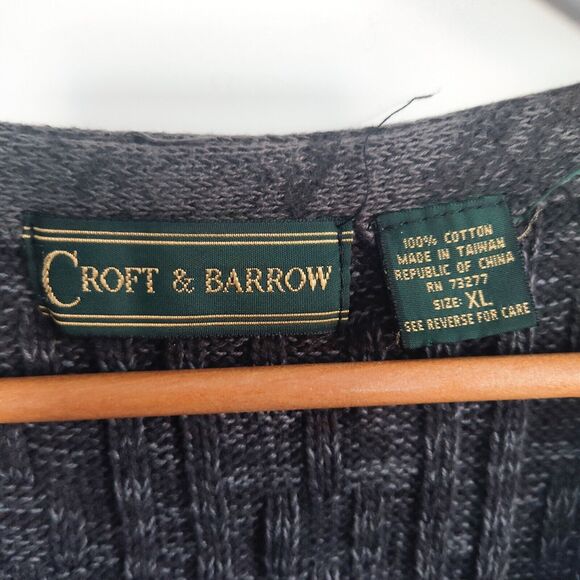 Vintage Croft Barrow Cosby Grandpa Geometric Classic Cotton Sweater Vest XL Vtg - Picture 5 of 9